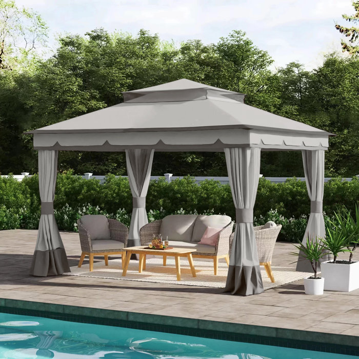 Sol 72 Outdoor™ Sunjoy 13 Ft. W x 11 Ft. D Steel Patio Gazebo & Reviews